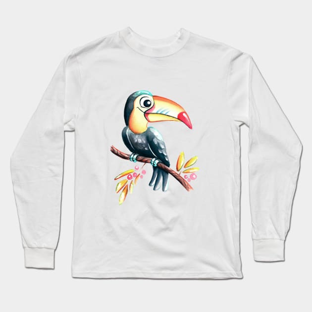 Toucan Long Sleeve T-Shirt by AdrianaOrellana